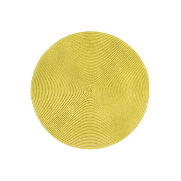 Placemat Rond Geel D36cm  