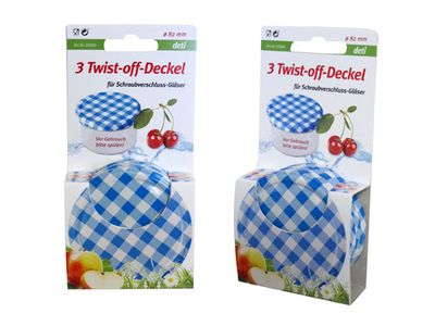 Deksels S3 Rood/blauw Ass Twist-off