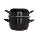 Horeca Mosselpot 1,2kg Zwart 2,8l D18cm Afgerond 