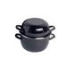 Horeca Mosselpot 1,2kg Zwart 2,8l D18cm Afgerond 