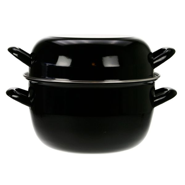 Cosy & Trendy Horeca Mosselpot 4kg Zwart Nieuw D24cm 5l