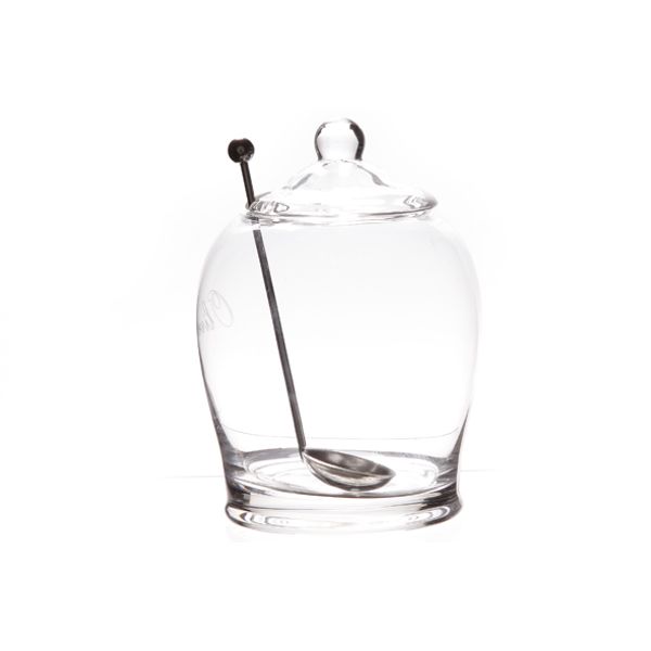 Cosy & Trendy Olijfpot Met Lepel D7xh14cm Glas-inox 