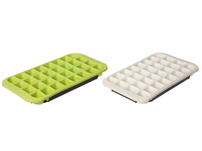 Ijsblokhouder 32st Silicone Groen Met Zwarte Basis