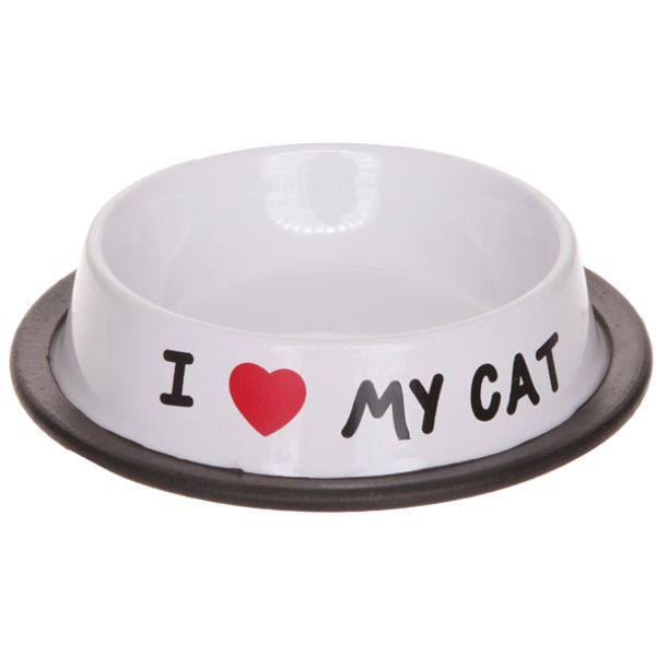 Cosy & Trendy Eetbak Kat 15,5xh3,5cm Deco I Love My Ca T