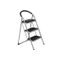 Trapladder 3treden Silver, Treden Zwart 67x46,5xh105cm Draagverm. 150kg 