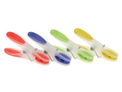 Wasknijpers Set12 8.4x1.7cm Kunststof Assortie Kleuren