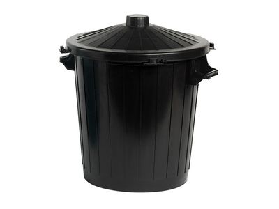 Vuilbak Met Deksel Zwart 80l 62x54xh72cm 62x54xh72cm