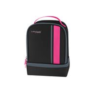 Neo Dual Compartm Lunchkit Noir_pink  