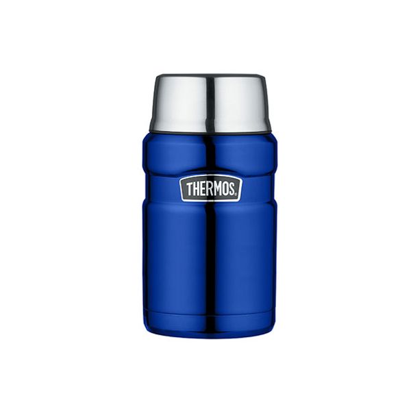 Thermos King Voedseldrager Metalic Blauw 710ml 9x9xh18.5cm