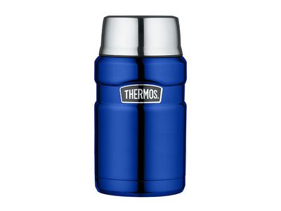 King Voedseldrager Metalic Blauw 710ml 9x9xh18.5cm