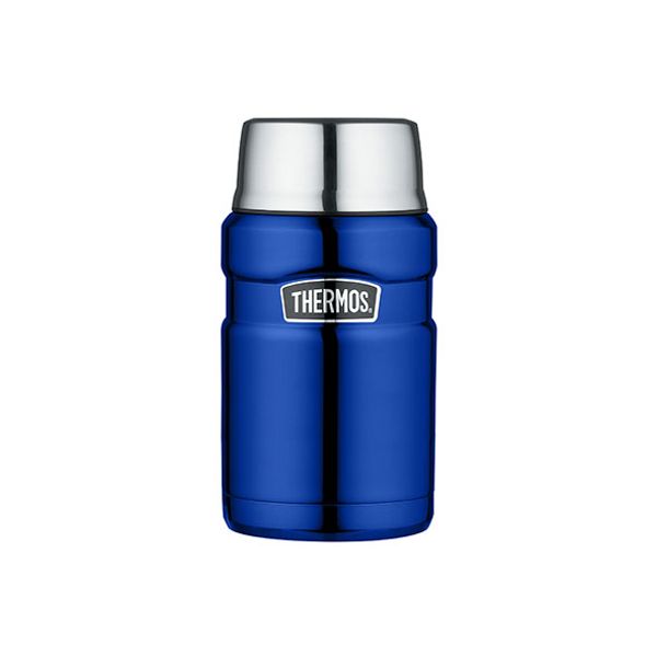 Thermos King Voedseldrager Metalic Blauw 710ml 9x9xh18.5cm