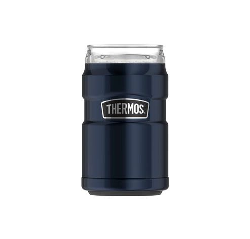 King 2in1 Beker Blikjeskoeler Blauw 290m L 7.5x7.5x11.5cm  Thermos