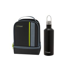 Thermos Set Neo Dual Lunchkit-isoleerfles Zwart  