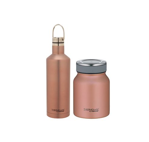 Set Isoleerfles - Voedseldrager Rosegold   Thermos