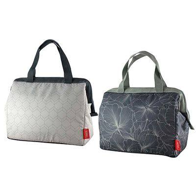 Raya Sac Isotherme Ass Gris Et Floral Tonal  29x10xh22cm  Thermos