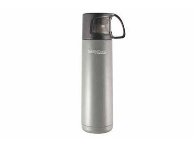 Tc Thermomode Bouteille Isotherme 500ml Gris - Bouchon À Vis - Incl. Tasse
