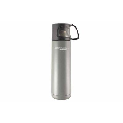 Tc Thermomode Bouteille Isotherme 500ml Gris - Bouchon À Vis - Incl. Tasse 