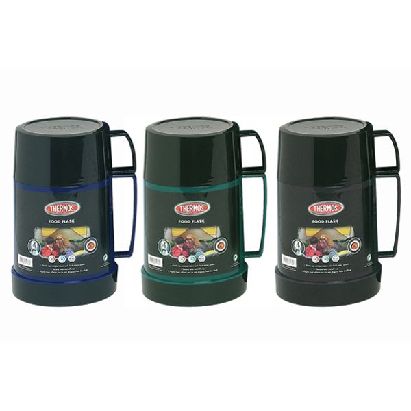 Thermos Mondial Voedseldrager 0,5l 3ass Zwart - Blauw - Groen D12,5xh20cm