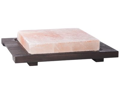 Zoutsteen Vk In Houten Basis Wenge 20x20x3cm - 28x26.5cm