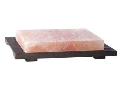 Zoutsteen Re In Houten Basis Wenge 20x30x4cm - 38x26.5cm