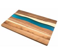 Positano Snijplank 35x23xh1,5cm Acacia Met Blauwe Hars 