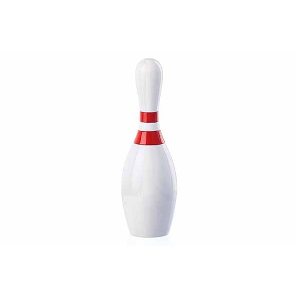 Bisetti Icons Bowling Kruidenmolen D7,3xh23,5cm Wit-rood - Beuk