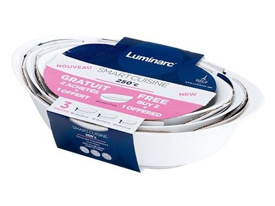 Smart Cuisine Carine Schaal Ovaal Set 3 