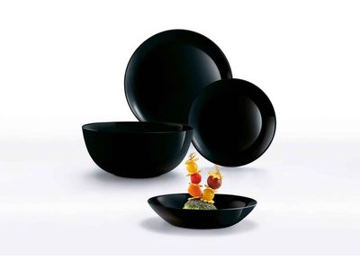 Diwali Zwart Serviesset 19-delig Opaal 