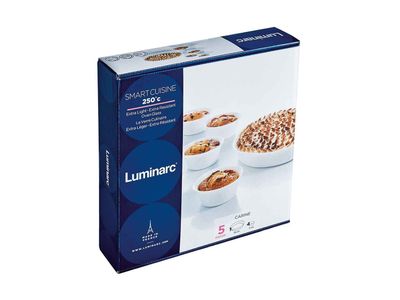 Smart Cuisine Carine Ovenschotel 5 Delig 1x Schaal D28x5,5cm + 4x Schaal D11x5cm
