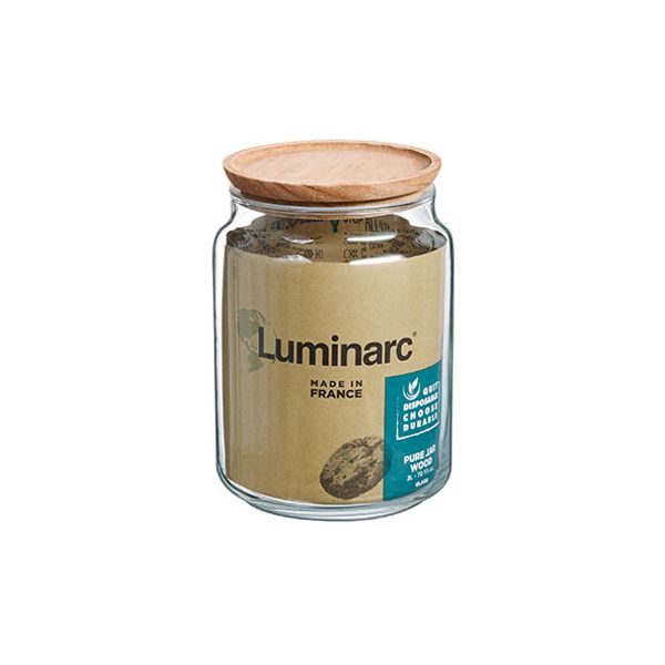 Luminarc Pure Jar Voorraadpot Houten Deksel 2l Durable