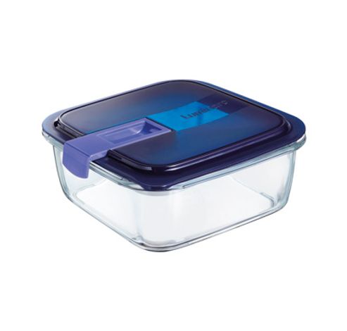 Easy Box Carre 122cl Couvercle Bleu Sodo Trempe  Luminarc