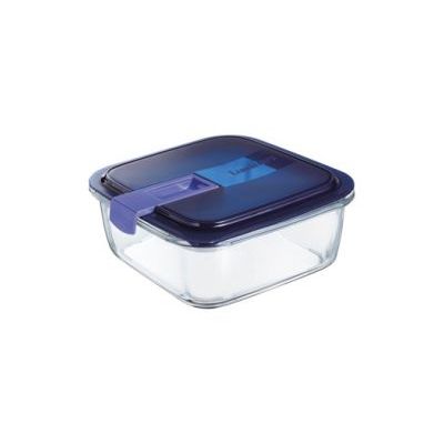 Easy Box Carre 122cl Couvercle Bleu Sodo Trempe  Luminarc