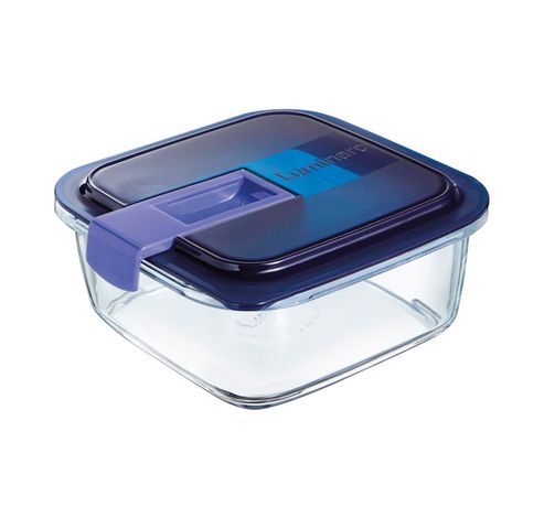 Easy Box Carre 76cl Couvercle Bleu Sodo Trempe  Luminarc