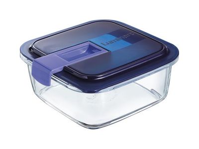 Easy Box Vierkant 76cl Blauw Deksel Tempered Sodo