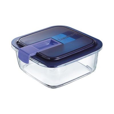 Easy Box Carre 76cl Couvercle Bleu Sodo Trempe  Luminarc