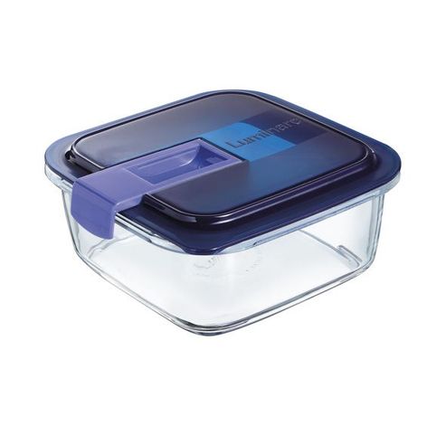 Easy Box Carre 76cl Couvercle Bleu Sodo Trempe  Luminarc