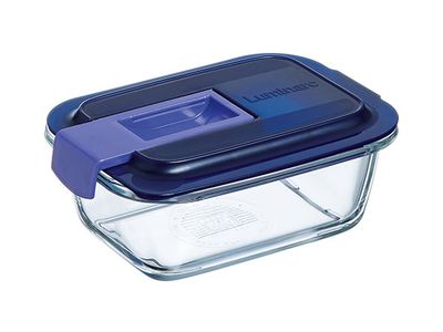 Easy Box Rechthoek 38cl Blauw Deksel Tempered Sodo