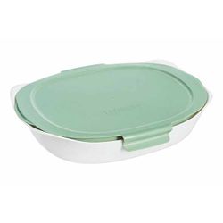 Smart Cuisine Carine Schotel Rechthoekig 34x24,9xh6,1cm - Groen Deksel 