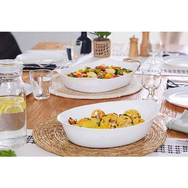 Smart Cuisine Carine Ovenschotel Ovaal 32,5x20,3xh7,4cm - Groen Deksel 