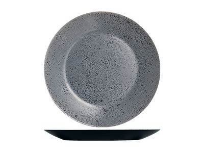 Slate Plat Bord Zwart D25cm 