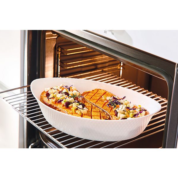 Smart Cuisine Wavy Ovenschotel 32x20cm Wit  Ovaal 