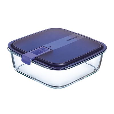 Easy Box Boite 2,5l Carre Couvercle Bleu  Luminarc