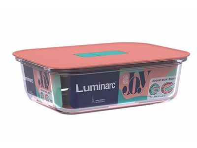 Unique Bewaardoos 104cl Rechthoekig 20,5x15,5xh6,3cm - Roze Deksel