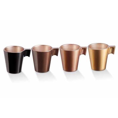 Flashy Tasse Espresso 8cl Set4 Assorti 7,6x5,9xh6,4cm 