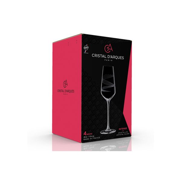 Cristal d'Arques Intense Champagneglas Set 4 