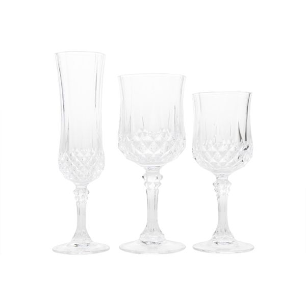 Cristal d'Arques Longchamp Glazenset 18pcs 6x Witte Wijn 6x Rode Wijn 6x Champagne