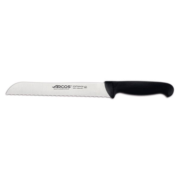 2900 Serie Zwart Broodmes 20cm Serrated 