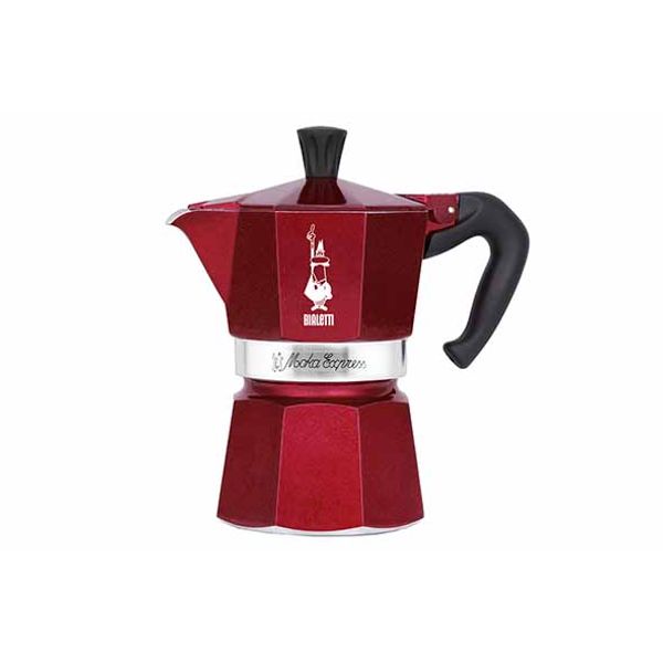 Deco Glamour Moka Express Rood 3 Tassen  