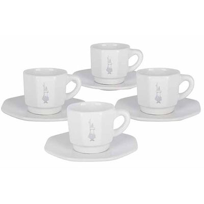 Perfetto Moka Tasse Set4 80ml Blanc  