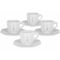 Perfetto Moka Tas Set4 80ml Wit  